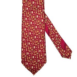 Pineda Covalin Silk Tie Red Milagritos Icons of Faith Mexican Luxury